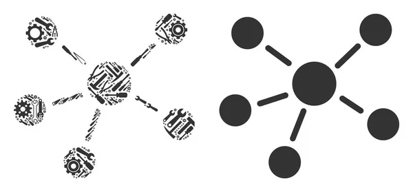 维修工具的关系构成 — 图库矢量图片