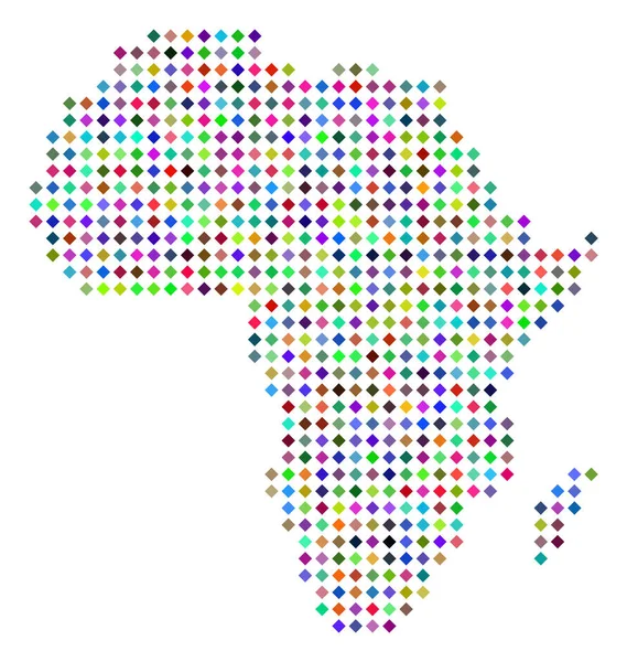 Çok renkli nokta Afrika harita