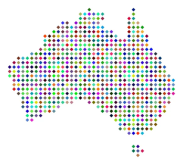 Carte de Dot Australie multicolore — Image vectorielle