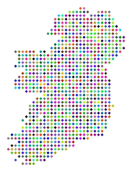 Çok renkli nokta İrlanda ada Haritası