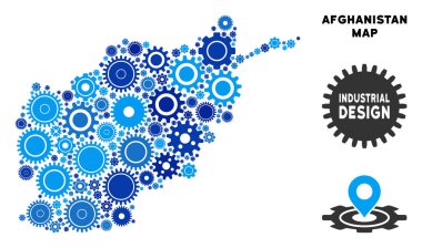 Gears'ı mozaik Afganistan Haritası