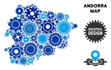 Gears'ı kompozisyon Andorra Haritası