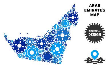 Gears'ı kolaj Arap Emirlikleri Haritası