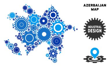 Gears'ı mozaik Azerbaycan Haritası