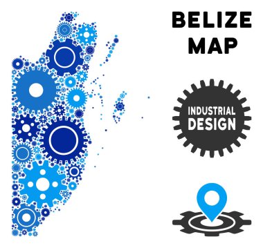Gears'ı kompozisyon Belize Haritası