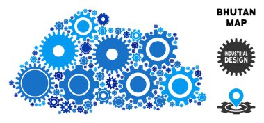 Gears'ı kolaj Bhutan Haritası