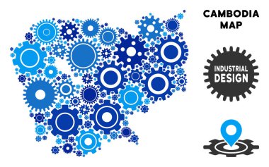 Gears'ı kolaj Kamboçya Haritası