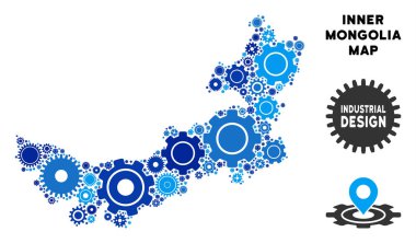 Gears'ı mozaik Çin İç Moğolistan haritası