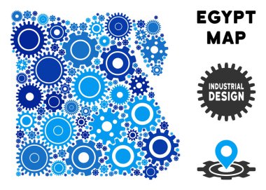 Gears'ı mozaik Mısır Haritası