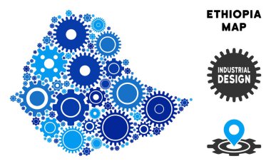 Gears'ı kompozisyon Etiyopya Haritası