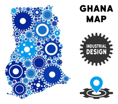 Gears'ı mozaik Gana Haritası