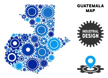 Gears'ı mozaik Guatemala Haritası