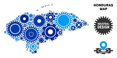 Gears'ı mozaik Honduras Haritası