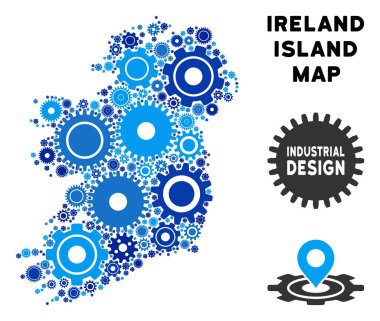 Gears'ı kolaj İrlanda Adası Haritası