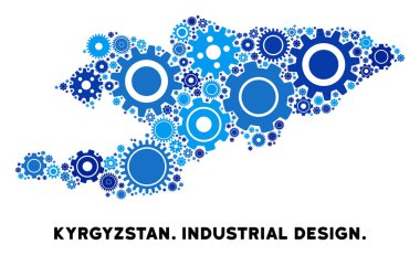 Gears'ı kompozisyon Kırgızistan Haritası