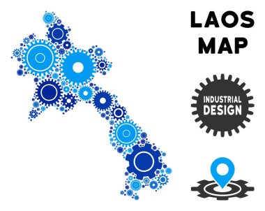 Gears'ı kolaj Laos Haritası