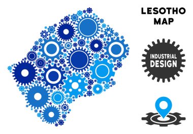 Gears'ı kolaj Lesoto Haritası