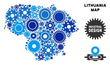 Gears'ı mozaik Litvanya Haritası