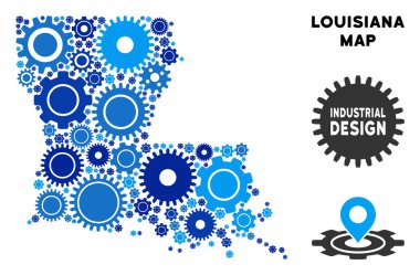 Gears'ı kolaj Louisiana Devlet Haritası