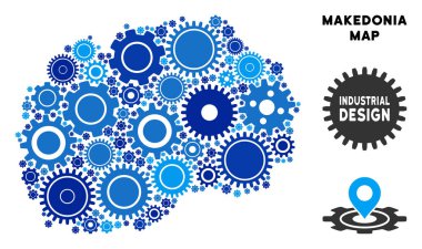 Gears'ı kompozisyon Makedonia Haritası