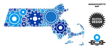 Gears'ı kolaj Massachusetts Eyalet haritası
