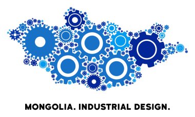 Gears'ı mozaik Moğolistan haritası