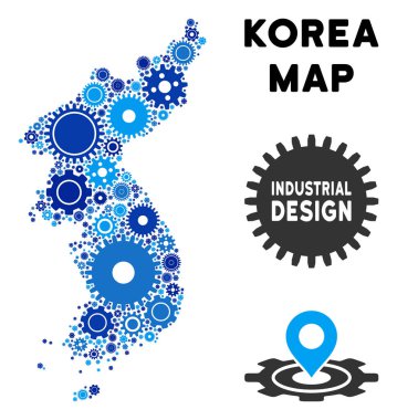 Kuzey ve Güney Kore Haritası vites kolaj