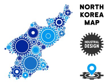 Gears'ı kolaj Kuzey Kore Haritası
