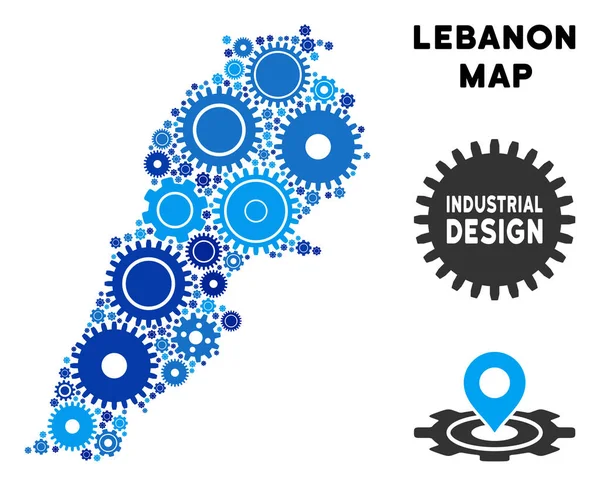 Gears'ı mozaik Lübnan Haritası