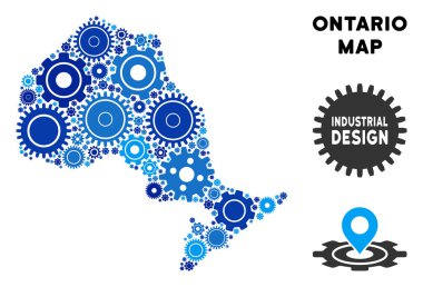 Gears'ı kompozisyon Ontario Eyaleti Haritası