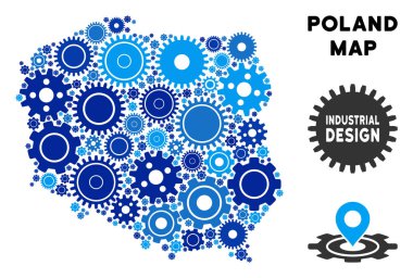 Gears'ı kolaj Polonya Haritası