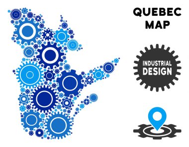 Gears'ı kompozisyon Quebec Eyaleti Haritası