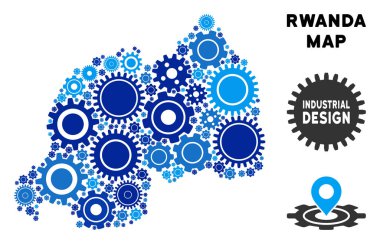 Gears'ı kompozisyon Ruanda Haritası