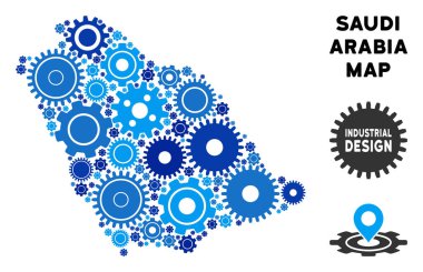Gears'ı kompozisyon Suudi Arabistan Haritası