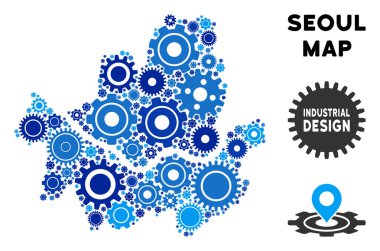 Vites kompozisyon Seoul şehir haritası