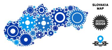 Gears'ı kompozisyon Slovakya Haritası