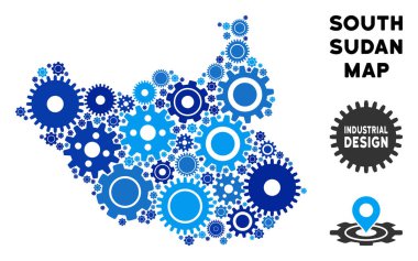 Gears'ı kompozisyon Güney Sudan Haritası