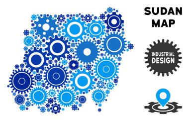 Gears'ı mozaik Sudan Haritası
