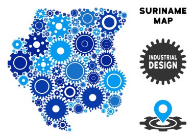 Gears'ı kolaj Surinam Haritası