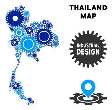 Gears'ı kolaj Tayland Haritası