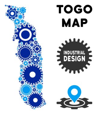 Gears'ı kompozisyon Togo Haritası