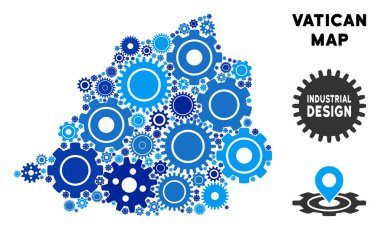 Gears'ı mozaik Vatikan Haritası