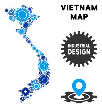 Gears'ı kompozisyon Vietnam Haritası