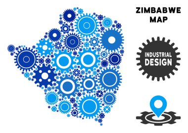 Gears'ı kolaj Zimbabve Haritası