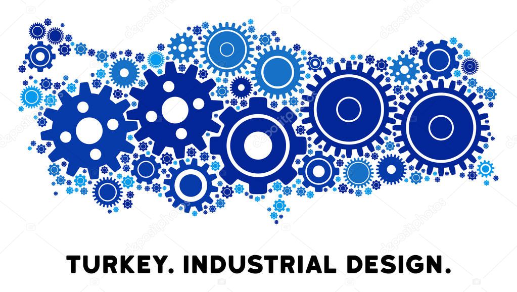 Composition Turkey Map of Gears