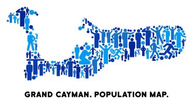İnsanlar Grand Cayman Adaları'ndaki harita