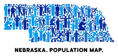 Demografik Nebraska eyalet harita