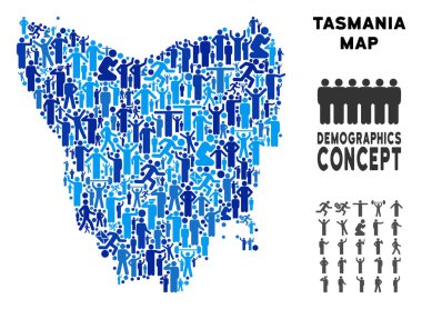 Demografik Tazmanya Adası Haritası