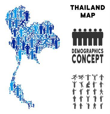 İnsanlar Tayland Haritası