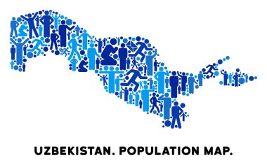 İnsanlar Özbekistan Haritası